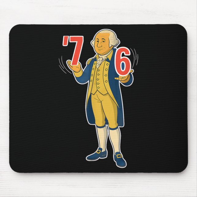 Mousepad 67 Six Seven Camisa engraçada do meme de George Wa (Frente)