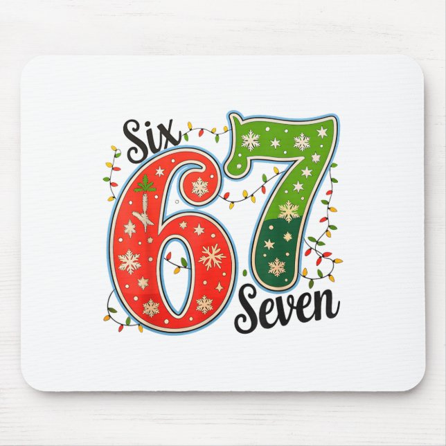 Mousepad 67 Six Seven Christmas Funny Meme 67 Couples Chris (Frente)