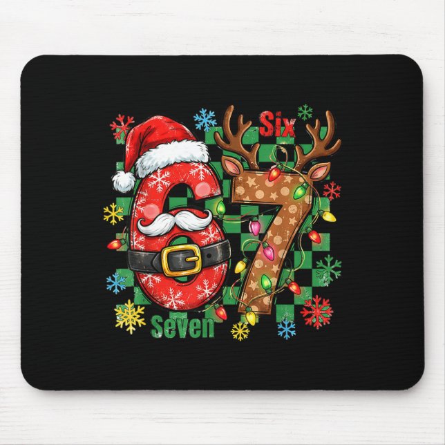 Mousepad 67 Six Seven Funny Christmas 6 7 Meme Joke Boys Gi (Frente)