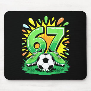 Mousepad 67 Six Seven Futebol Futebol Engraçado Meme Menino