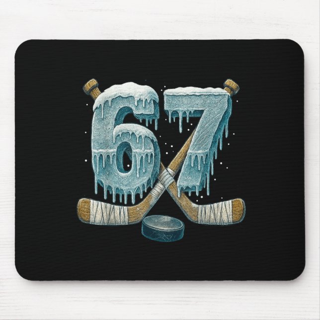 Mousepad 67 Six Seven Hockey Drip Number Funny 6 7 Meme  (Frente)