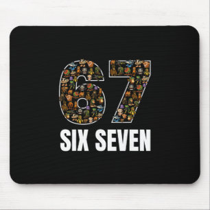 Mousepad 67 Six Seven Italian Brainrot Gíria Meme da Geraçã