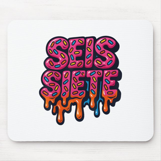 Mousepad 67 Six Seven Seis Seven Rot Brainrot Viral Mem Esp (Frente)