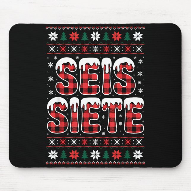 Mousepad 67 Six Seven Spanieacher Christmas Seis Siete Brai (Frente)