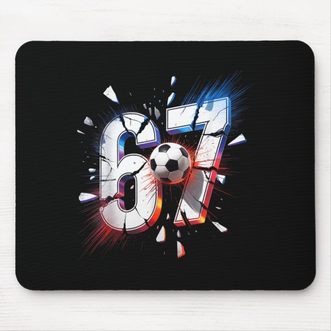 Mousepad 67 Soccer Six Seven 6 7 Meme 67  (Frente)