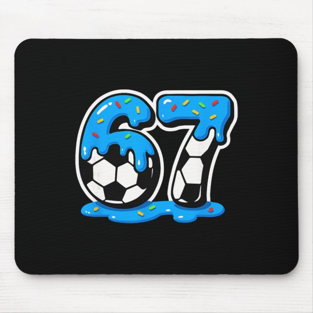 Mousepad 67 Sorvete de Futebol Drip Rot de Cérebro Meme  (Frente)