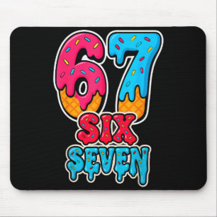 Mousepad 67 Sorvete Drip Engraçado Seis Sete Meme Gen Alpha