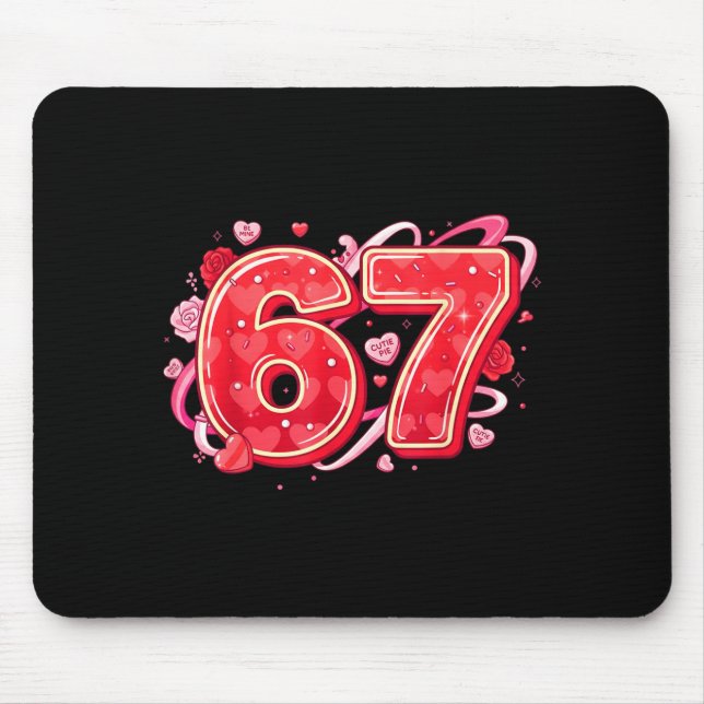 Mousepad 67 Sorvete Drip Meme Engraçado Seis Sete Dia dos N (Frente)