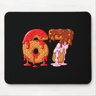 Mousepad 67 Sorvete Drip Meme Engraçado Seis Sete Dia dos N