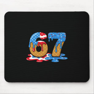 Mousepad 67 Sorvete Drip Meme Engraçado Six Seven Geração A