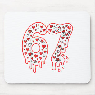 Mousepad 67 Sorvete Drip Meme Seis Sete Geração Alpha Valen