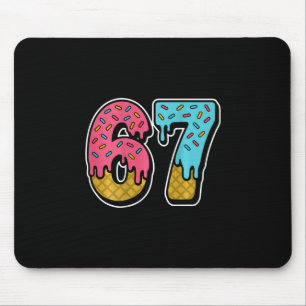 Mousepad 67 Sorvete Drip Meme Six Seven Gíria Gen Alpha (
