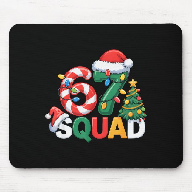 Mousepad 67 Squad Squad Teacher Christmas Design Funny 67  (Frente)