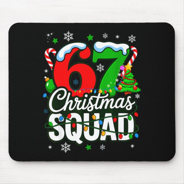 Mousepad 67 Squad Teacher Christmas Funny Holiday Clroom Cr (Frente)