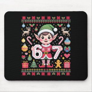 Mousepad 67 Suéter Feio de Elfo de Natal Fofo 6 7 Meme Xmas