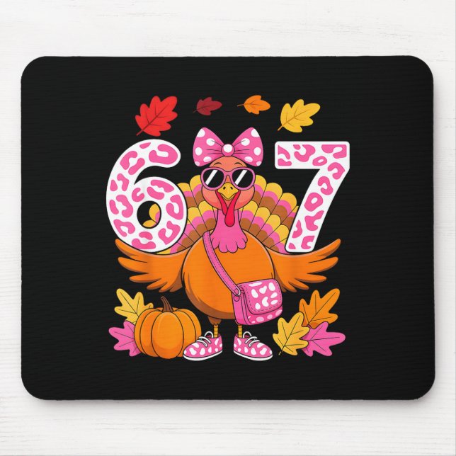 Mousepad 67 Thanksgiving Funny Turkey 67 Turkey Six Seven G (Frente)