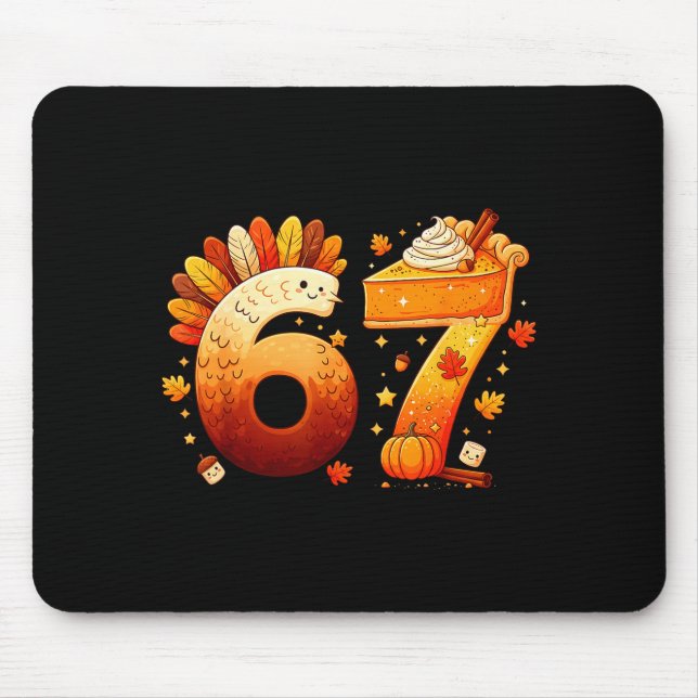 Mousepad 67 Thanksgiving Funny Turkey Thanksgiving 67 Six S (Frente)