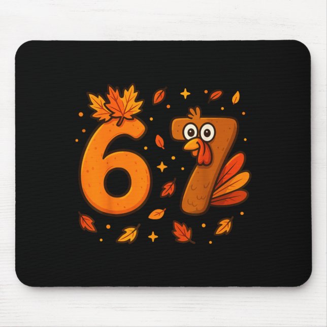Mousepad 67 Thanksgiving Funny Turkey Thanksgiving 67 Turke (Frente)