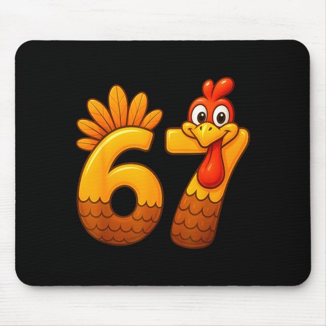 Mousepad 67 Thanksgiving Funny Turkey Thanksgiving 67 Turke (Frente)