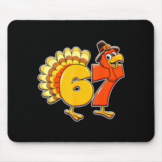 Mousepad 67 Thanksgiving Funny Turkey Thanksgiving 67 Turke (Frente)