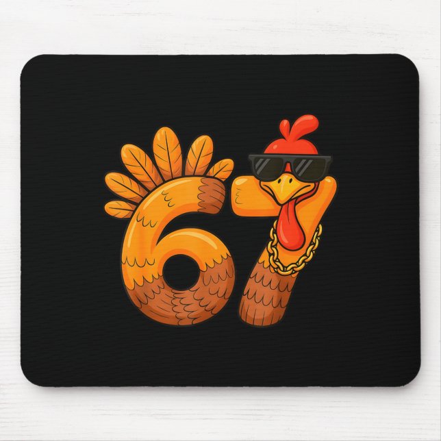 Mousepad 67 Thanksgiving Funny Turkey Thanksgiving 67 Turke (Frente)