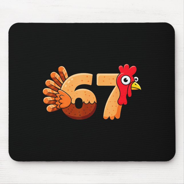 Mousepad 67 Thanksgiving Funny Turkey Thanksgiving 67 Turke (Frente)