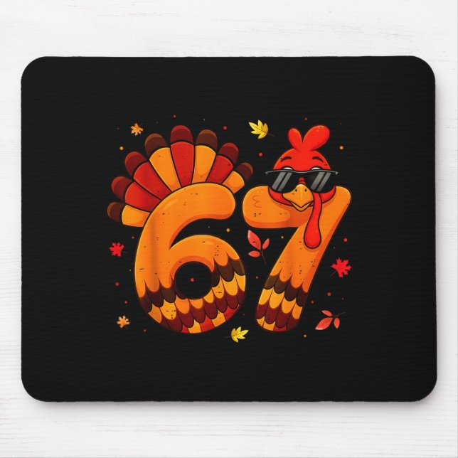 Mousepad 67 Thanksgiving Funny Turkey Thanksgiving 67 Turke (Frente)
