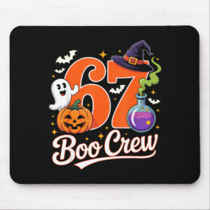 Mousepad 67 tripulação boo divertida fantasma bruxa abóbora