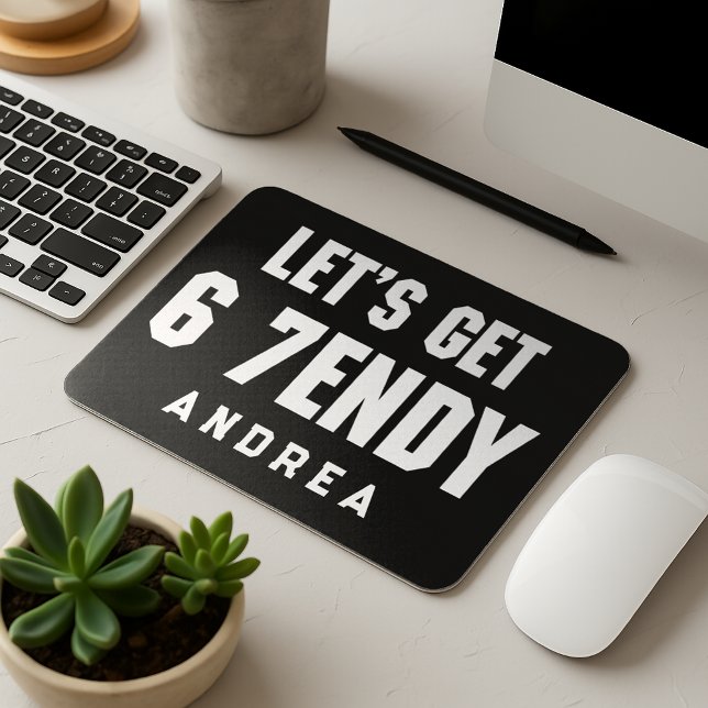 Mousepad 67 Vamos Engraçado recebe seis sete Sendy 6 7endy (Criador carregado)