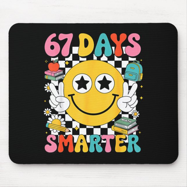 Mousepad 67th Day Of School 67 Days Smarter Teacher  (Frente)