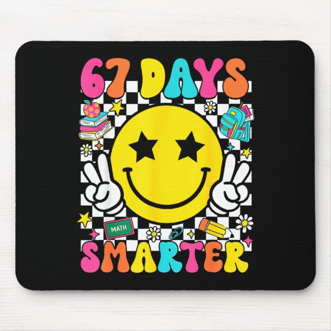 Mousepad 67th Day Of School 67 Days Smarter Teacher Student (Frente)