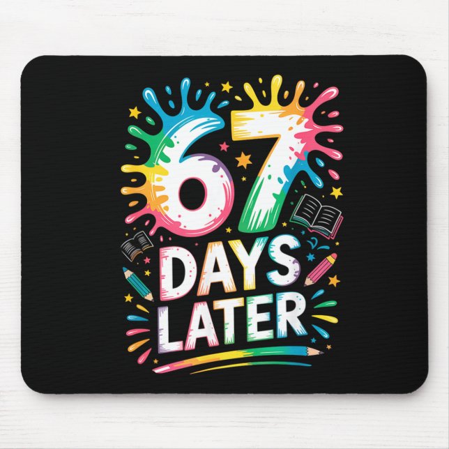 Mousepad 67th Day Of School 67 Meme Teacher Student 67 Days (Frente)