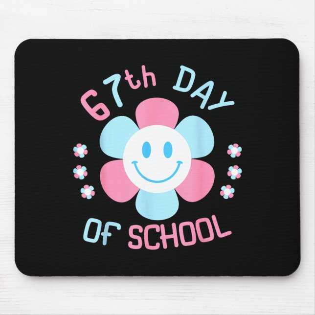 Mousepad 67th Day Of School Funny 100th Of School Students  (Frente)