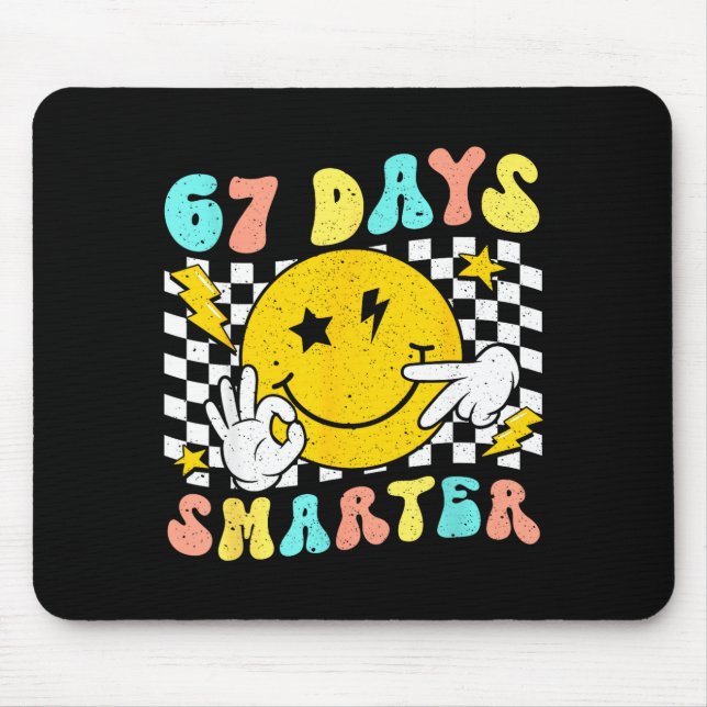 Mousepad 67th Day Of School Shirt 67 Days Smarter Teacher B (Frente)