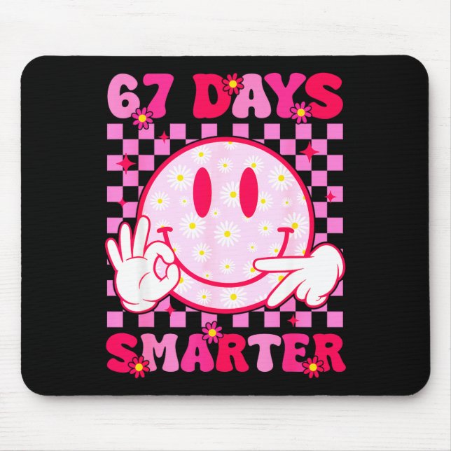 Mousepad 67th Day Of School Shirt 67 Days Smarter Teacher B (Frente)