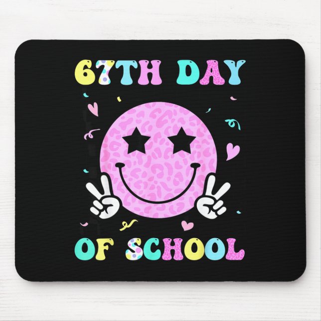 Mousepad 67th Day Of School Smile Face Six Seven Meme Girls (Frente)