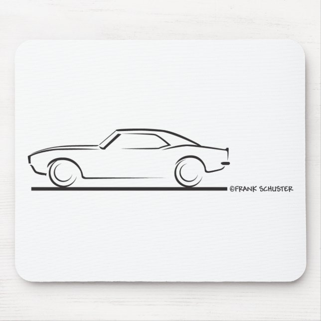 Mousepad 68 Duro Camaro Top BLK (Frente)