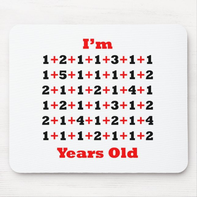 Mousepad 69 anos de vermelho velho do preto (Frente)