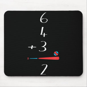 Mousepad 6 4 3 2 Beisebol em dupla jogada