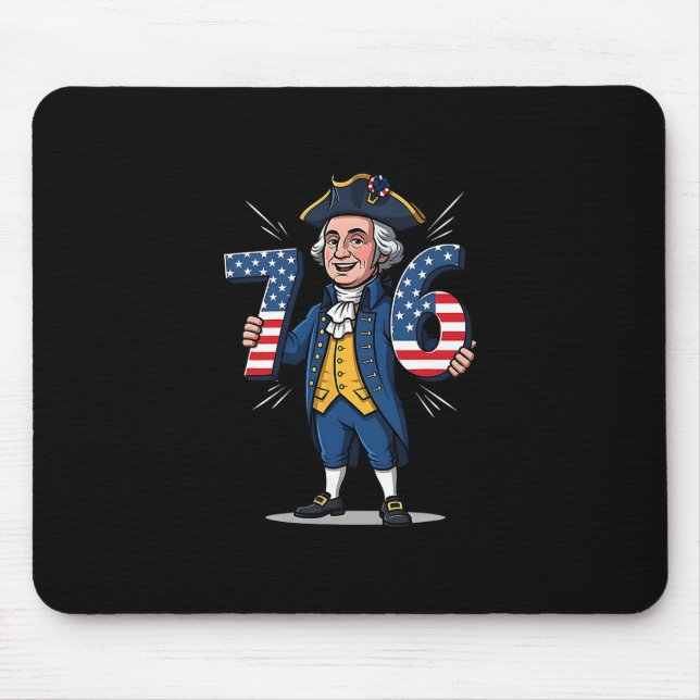 Mousepad 6-7 7-6 George Washington Seis Sete General Alpha (Frente)