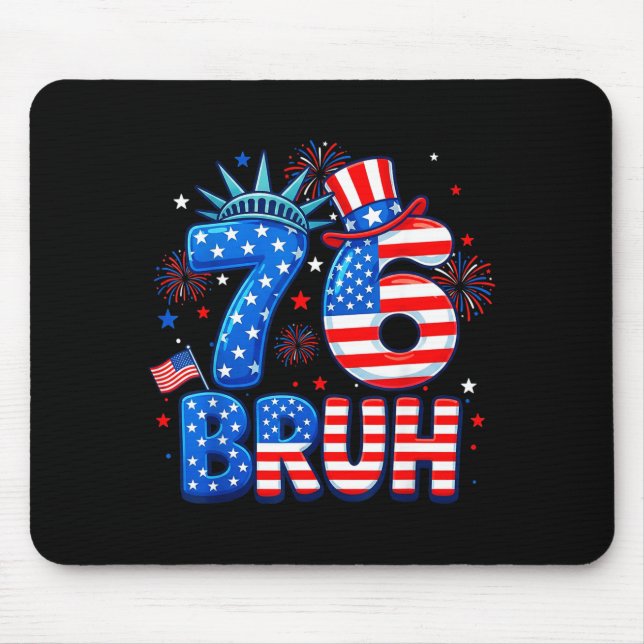 Mousepad 6-7 7-6 george washington sete seis funny 4 de jul (Frente)