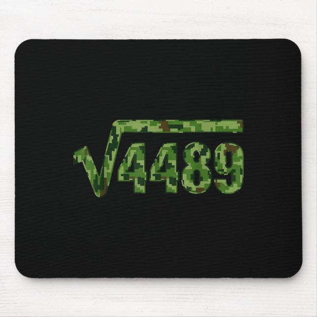 Mousepad 6 7 Army Pattern Meme Square Root 4489 Slang Math  (Frente)