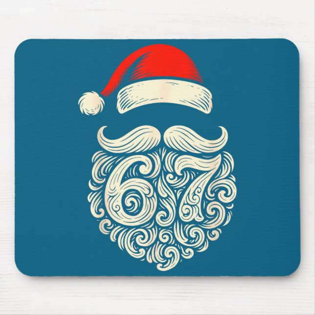 Mousepad 6 7 Christmas Funny 67 Santa Six Seven Christmas B (Frente)