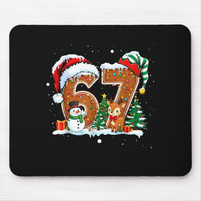 Mousepad 6-7 Christmas Gingerbread Funny Snowman Reindeer 6 (Frente)