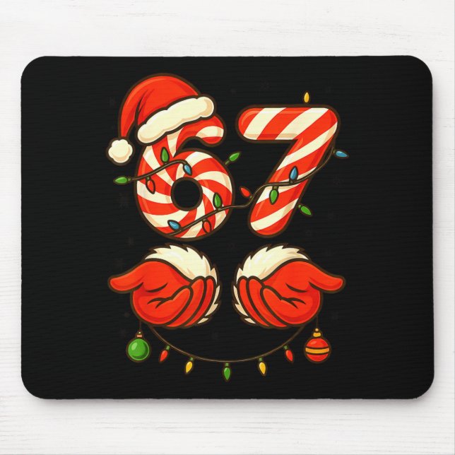 Mousepad 6-7 Christmas Squad Funny 67 Six Seven Meme Xmas 6 (Frente)