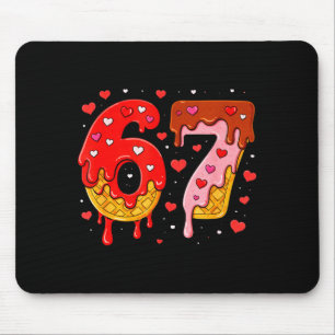 Mousepad 6 7 Creme Gotejante Seis Sete Meme Dia dos Namorad