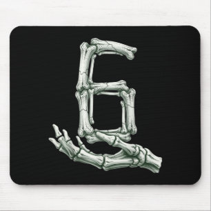 Mousepad 6 7 Esqueleto de Halloween Engraçado 67 Meme Gen A