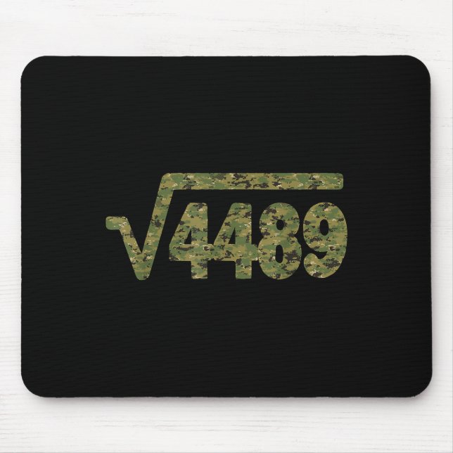 Mousepad 6 7 Exército Padrão Meme Raiz Quadrada 4489 Gíria  (Frente)