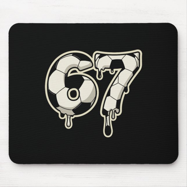 Mousepad 6 7 Futebol Ll Drip Gráfico Seis Sete Meme  (Frente)