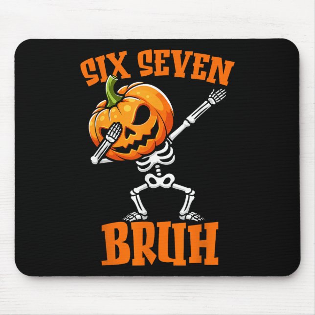Mousepad 6 7 Halloween 67 Meme Six Seven Dabbing Gen Alpha  (Frente)